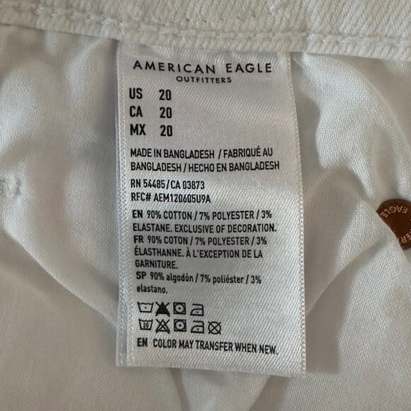 NWT American Eagle Next Level Stretch High V-Rise Shortie Size 20 White Summer - Picture 6 of 13